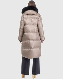 Après-Ski Jacket With Detachable Toscana Lamb Hood Trim | Stone/Black (V5)