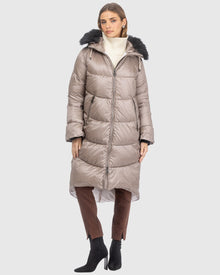 Après-Ski Jacket With Detachable Toscana Lamb Hood Trim | Stone/Black (V6)