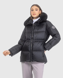 Après-Ski Jacket With Detachable Toscana Lamb Hood Trim | Black/Black (V19)