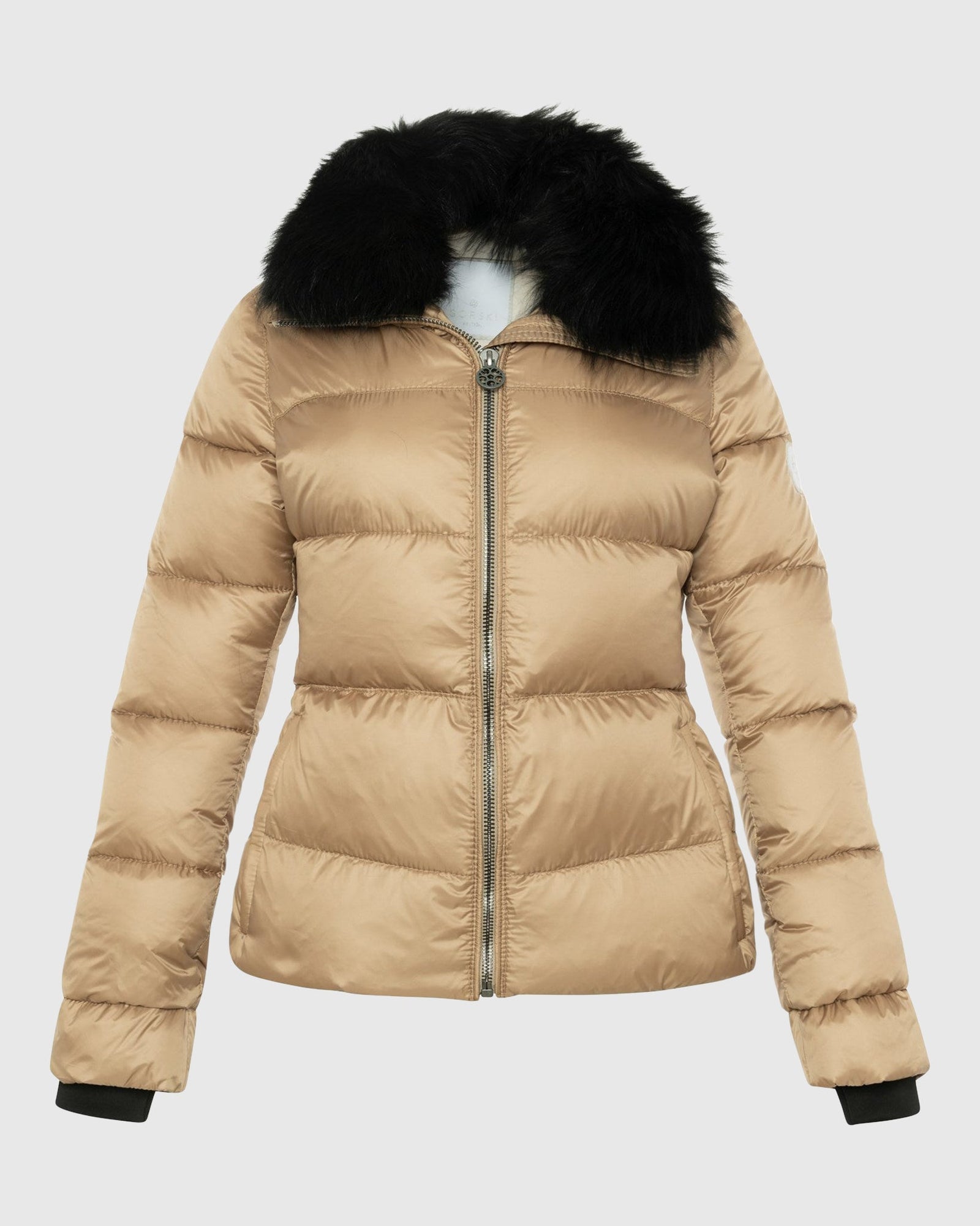 Après-Ski Jacket With Detachable Toscana Shearling Lamb Collar | Camel/Black