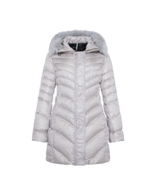 Après-Ski Jacket With Detachable Toscana Shearling Lamb Hood Trim | Gray/Gray (V1)