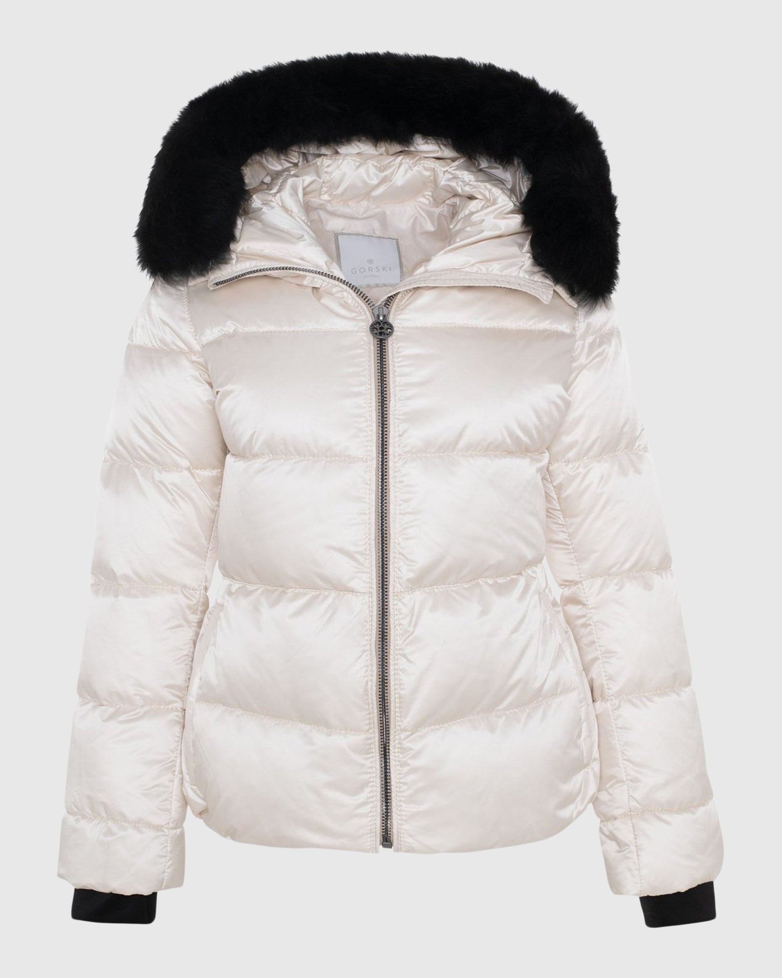 Après-Ski Jacket With Detachable Toscana Shearling Lamb Hood Trim | Champagne/Black (V2)