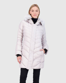 Après-Ski Jacket With Detachable Toscana Shearling Lamb Hood Trim | Gray/Gray (V1)