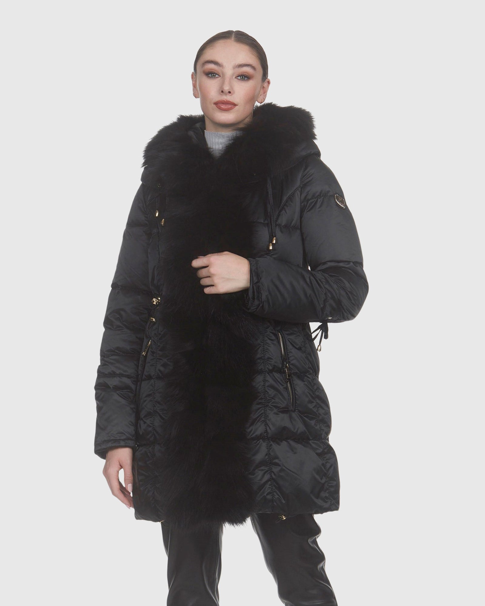 Après-Ski Jacket With Fox Sections Tuxedo | Black/Black