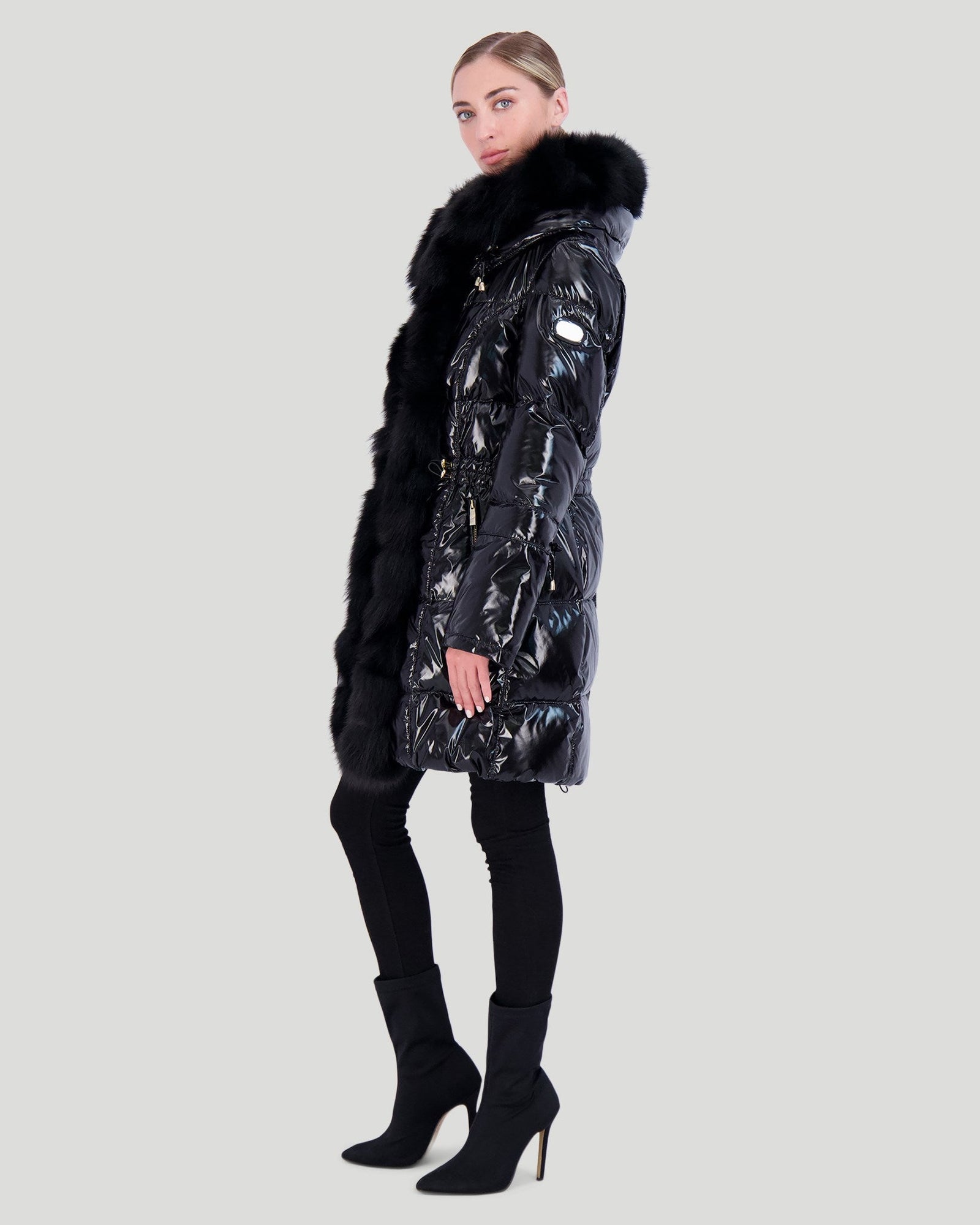 Après-Ski Jacket With Fo Sections Tuedo | Women | Black Lacca x Black