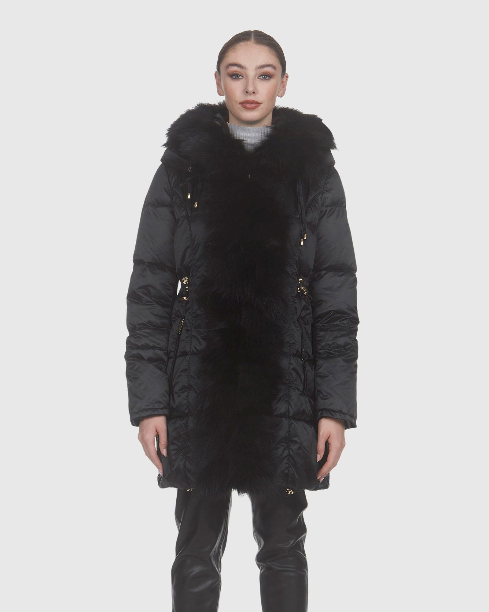 Après-Ski Jacket With Fox Sections Tuxedo | Black/Black