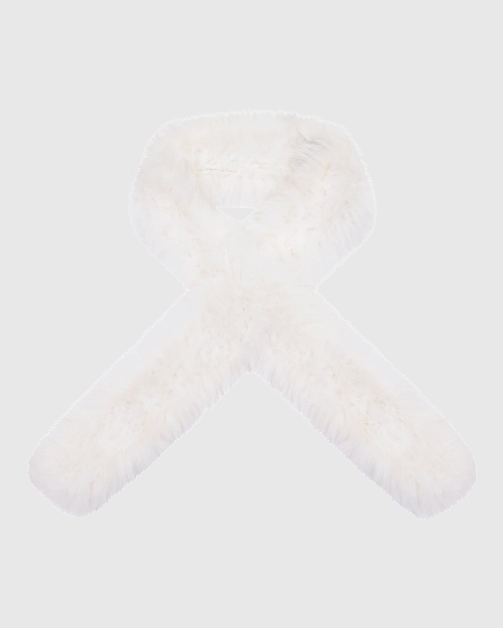 Cashmere Goat Knit Scarf | White