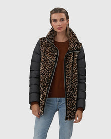Chevron Shearling Lamb Jacket With Detachable Quilted Sleeves | Mini Lprd