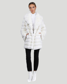 Classic Chinchilla Coat | Women | White (Pre-Order)