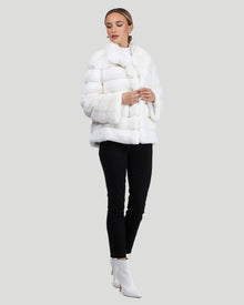 Classic Chinchilla Fur Jacket | White