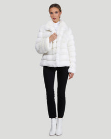 Classic Chinchilla Fur Jacket | White