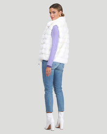 Classic Chinchilla Fur Vest | Women | White