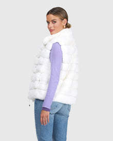 (PRE-ORDER) Classic Chinchilla Fur Vest | White