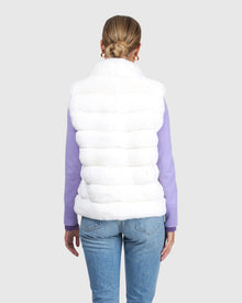 Classic Chinchilla Fur Vest | White