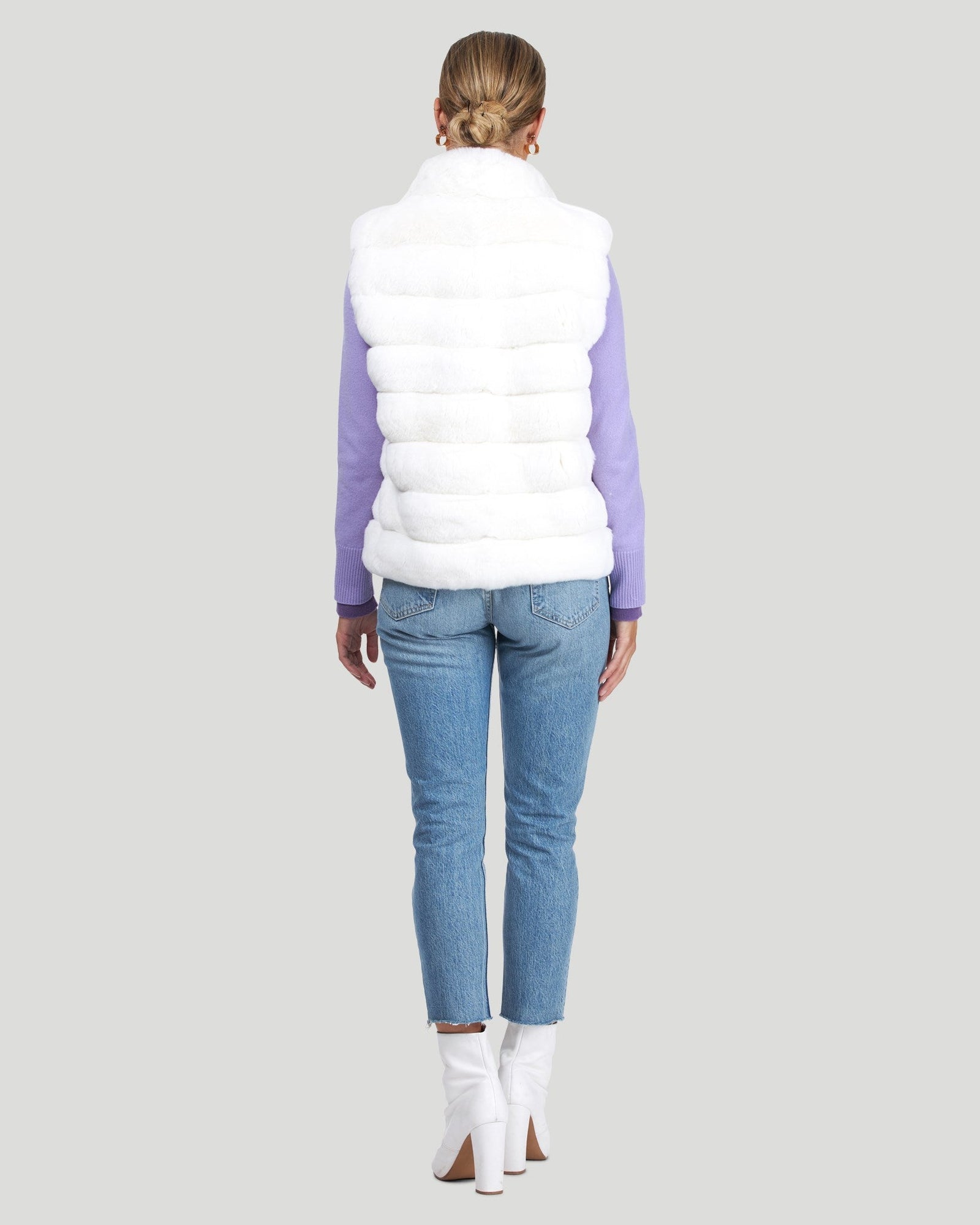 Classic Chinchilla Fur Vest | Women | White