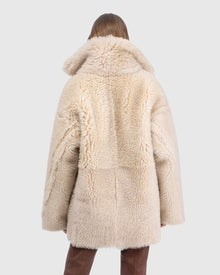 Curly Shearling Lamb Stroller | Cream