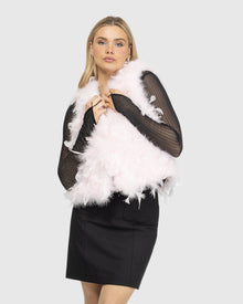 Feathered Vest | Pink