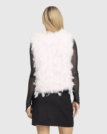 Feathered Vest | Pink