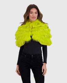 Finnracoon Hooded Caplet | Yellow