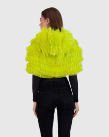 Finnracoon Hooded Caplet | Yellow