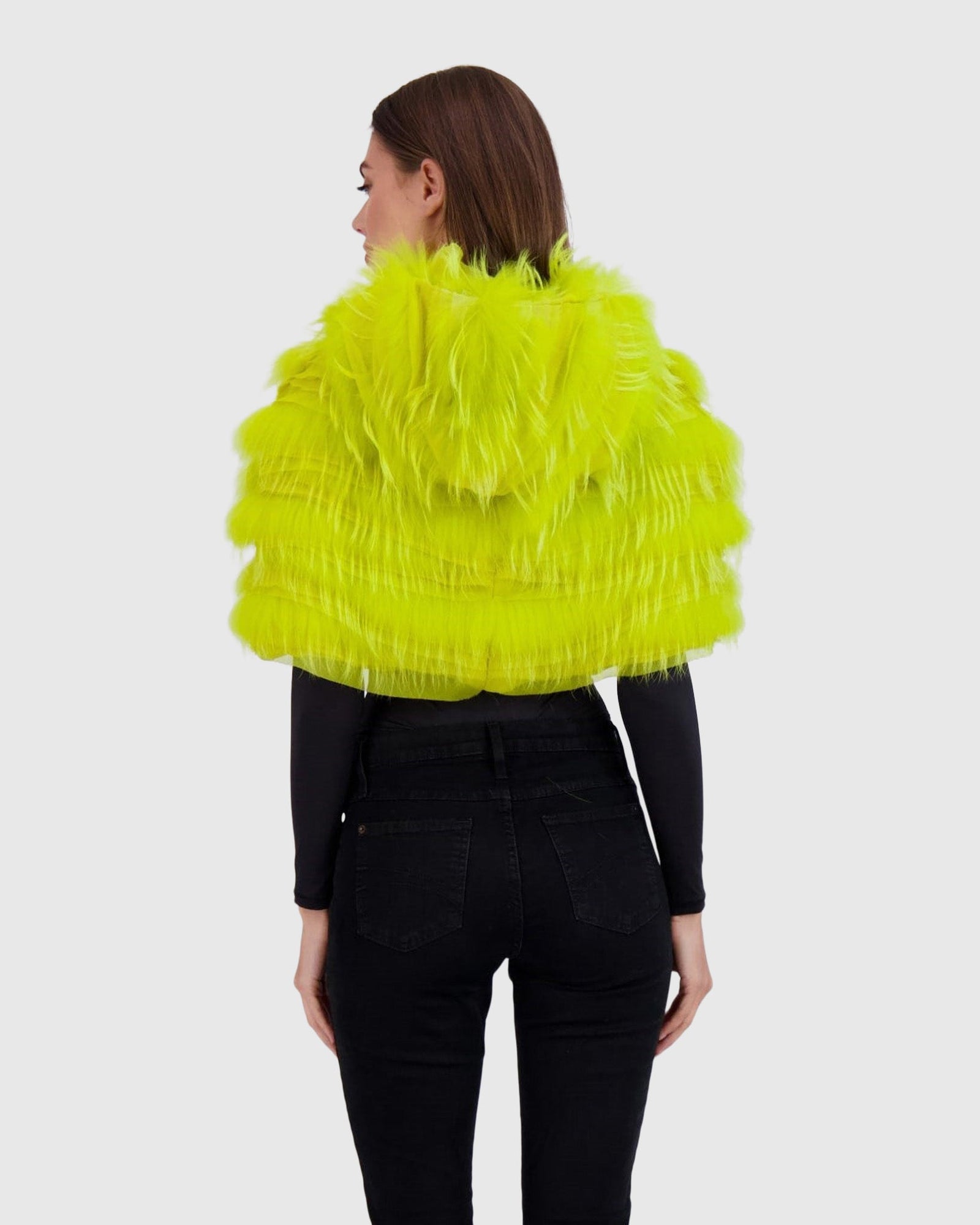 Finnracoon Hooded Caplet | Yellow