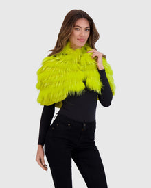 Finnracoon Hooded Caplet | Yellow