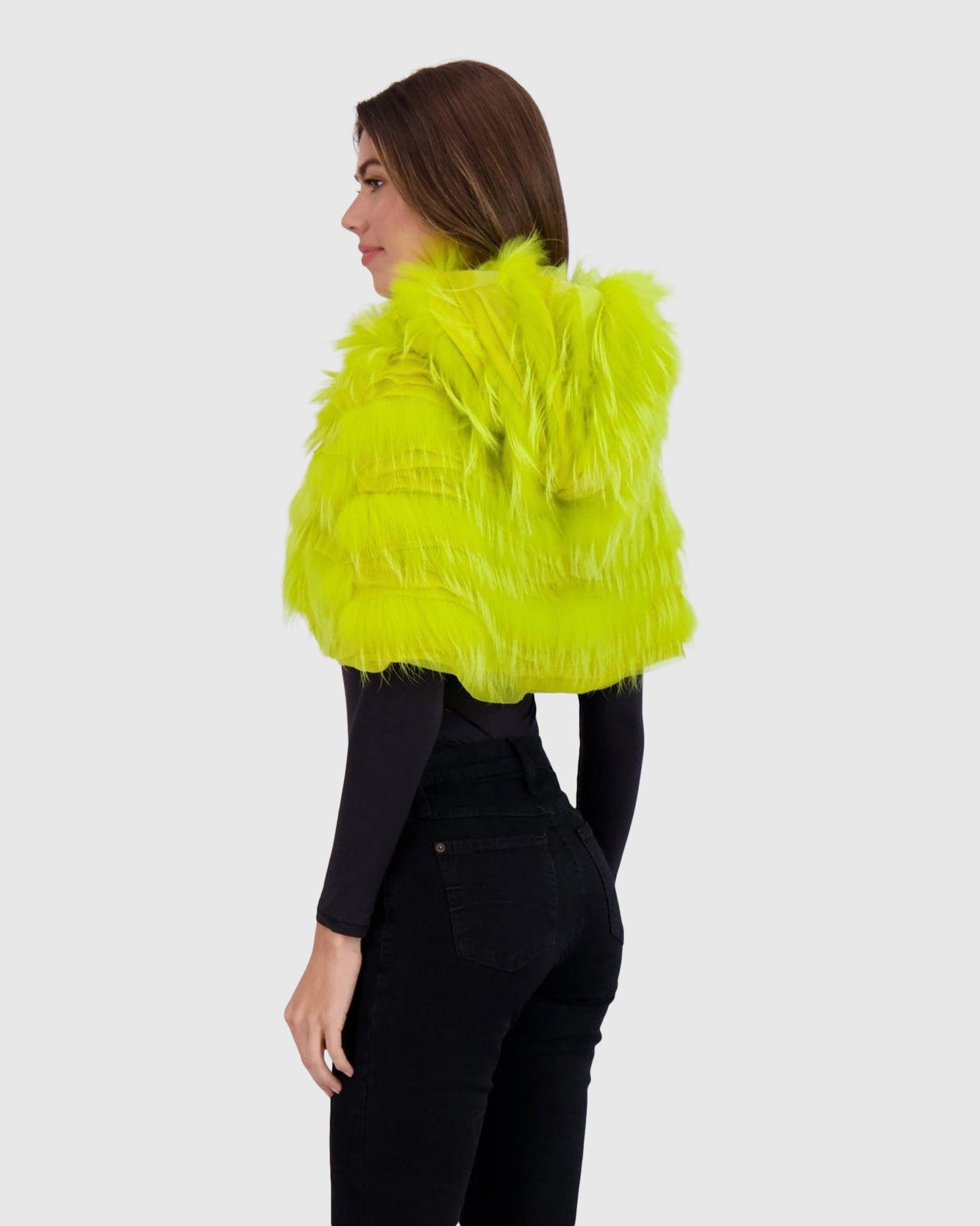 Finnracoon Hooded Caplet | Yellow