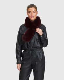 Select Cashmere Goat Pull-Through Scarf | Burgundy