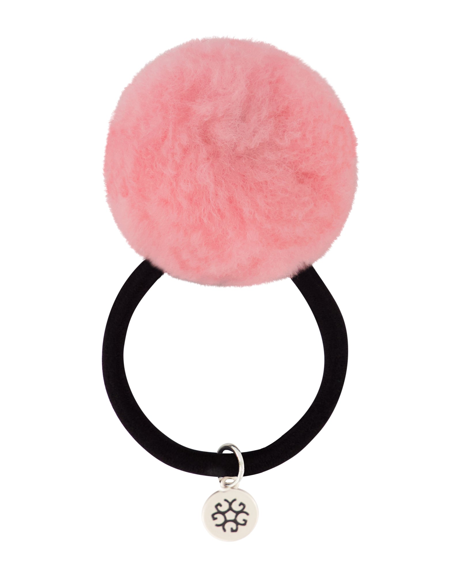 Hair Elastic With Shearling Lamb Pompom | Women | Light Pink