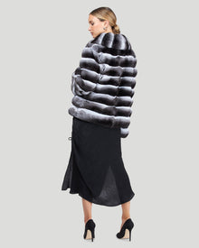 Horizontal Chinchilla Jacket | Gray