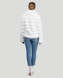 (PRE-ORDER) Horizontal Chinchilla Jacket | White