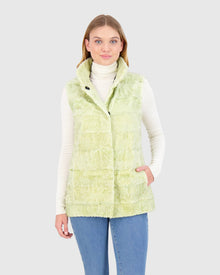 Horizontal Lamb Vest | Light Green