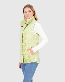 Horizontal Lamb Vest | Light Green