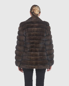Horizontal Russian Sable Jacket | Natural