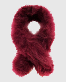 Select Cashmere Goat Pull-Through Scarf | Burgundy