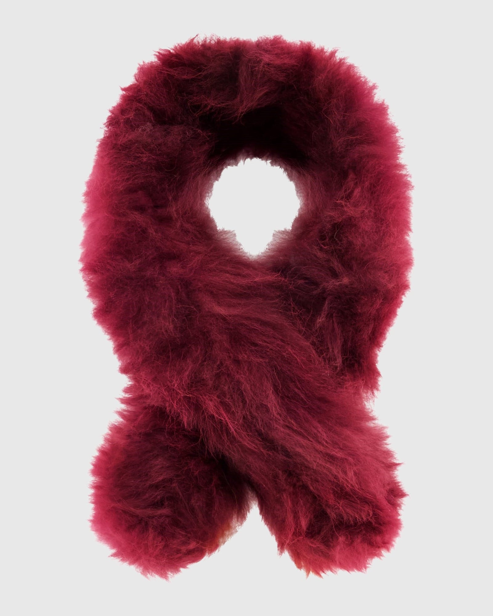 Select Cashmere Goat Pull-Through Scarf | Burgundy