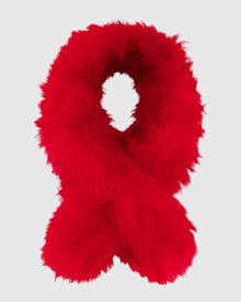Select Cashmere Goat Pull-Through Scarf | Red
