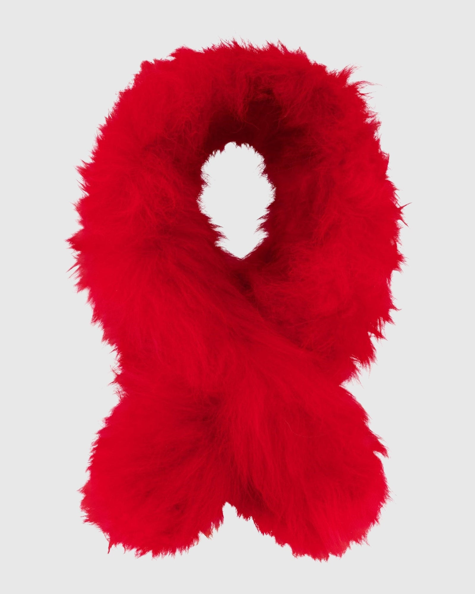 Select Cashmere Goat Pull-Through Scarf | Red