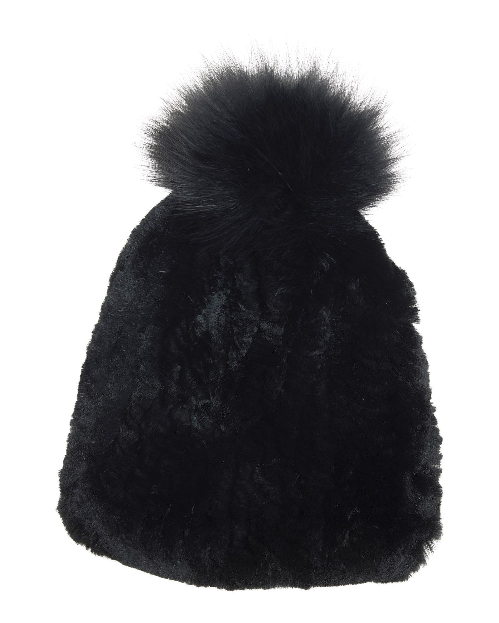 Knit Fashion Hat With Pompom | Women | Black