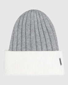 Knit Hat | White/Gray