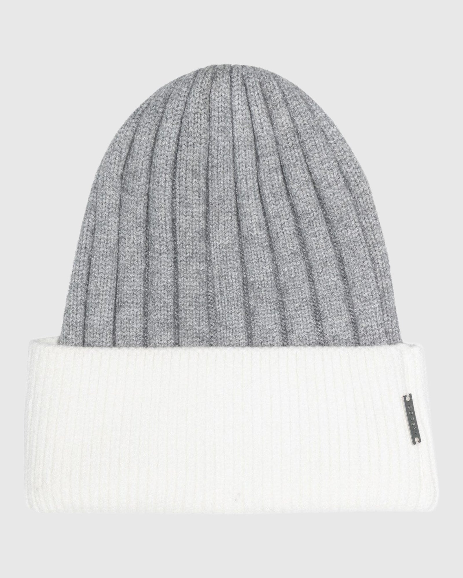 Knit Hat | White/Gray