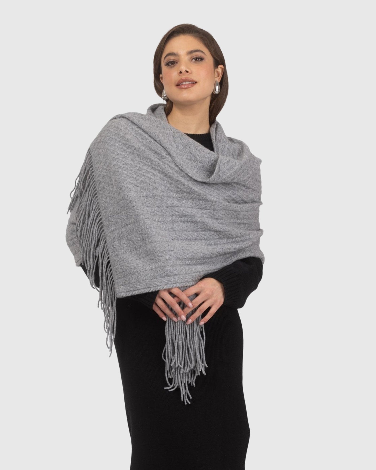 Knit Select Cashmere Scarf | Gray