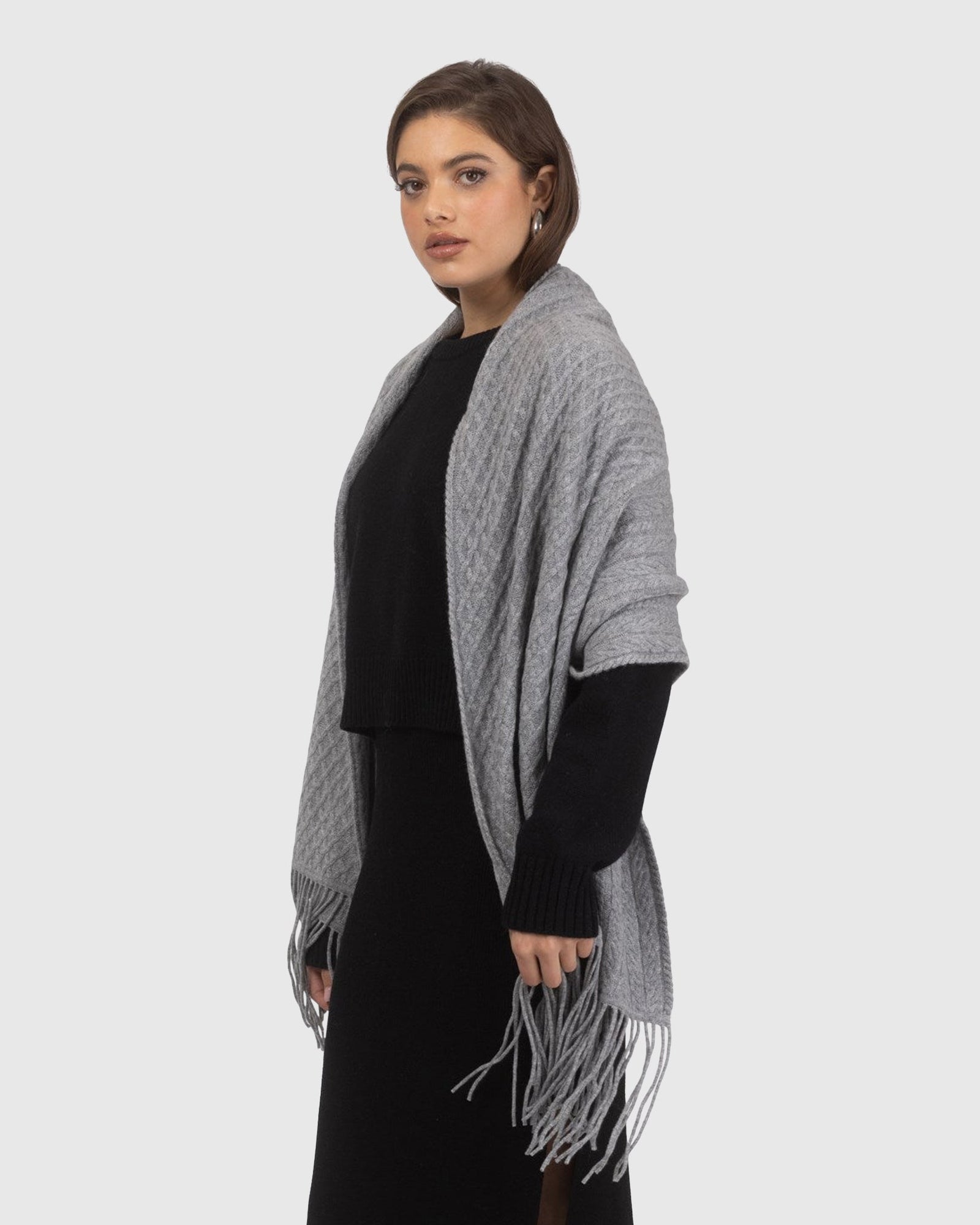 Knit Select Cashmere Scarf | Gray