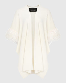 Knit Vest With Select Mongolian Shearling Lamb Trim (Tg) | Ivory