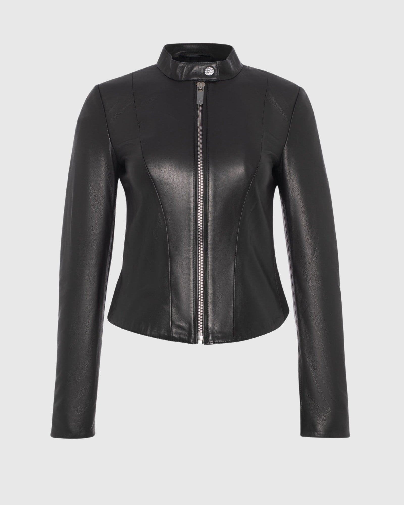 Leather Zip Jacket | Black