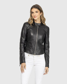 Leather Zip Jacket | Black