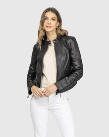 Leather Zip Jacket | Black