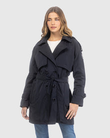 Lightweight Belted Trench Coat | Black