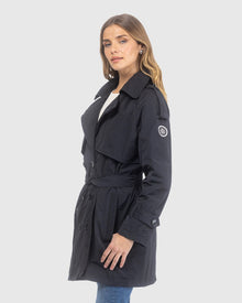 Lightweight Belted Trench Coat | Black