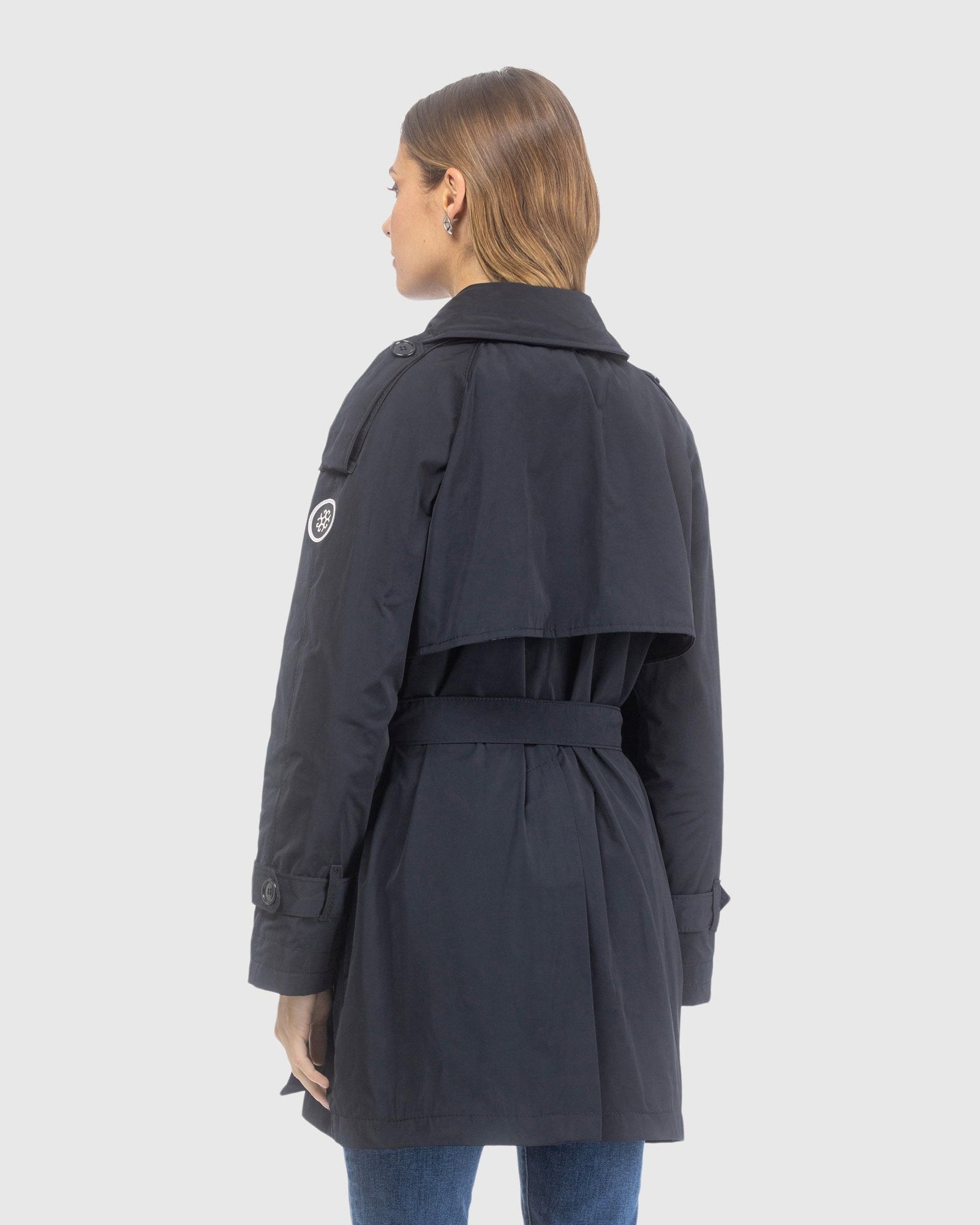 Lightweight Belted Trench Coat | Black
